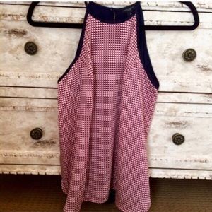 NWT Color Block Gingham Halter