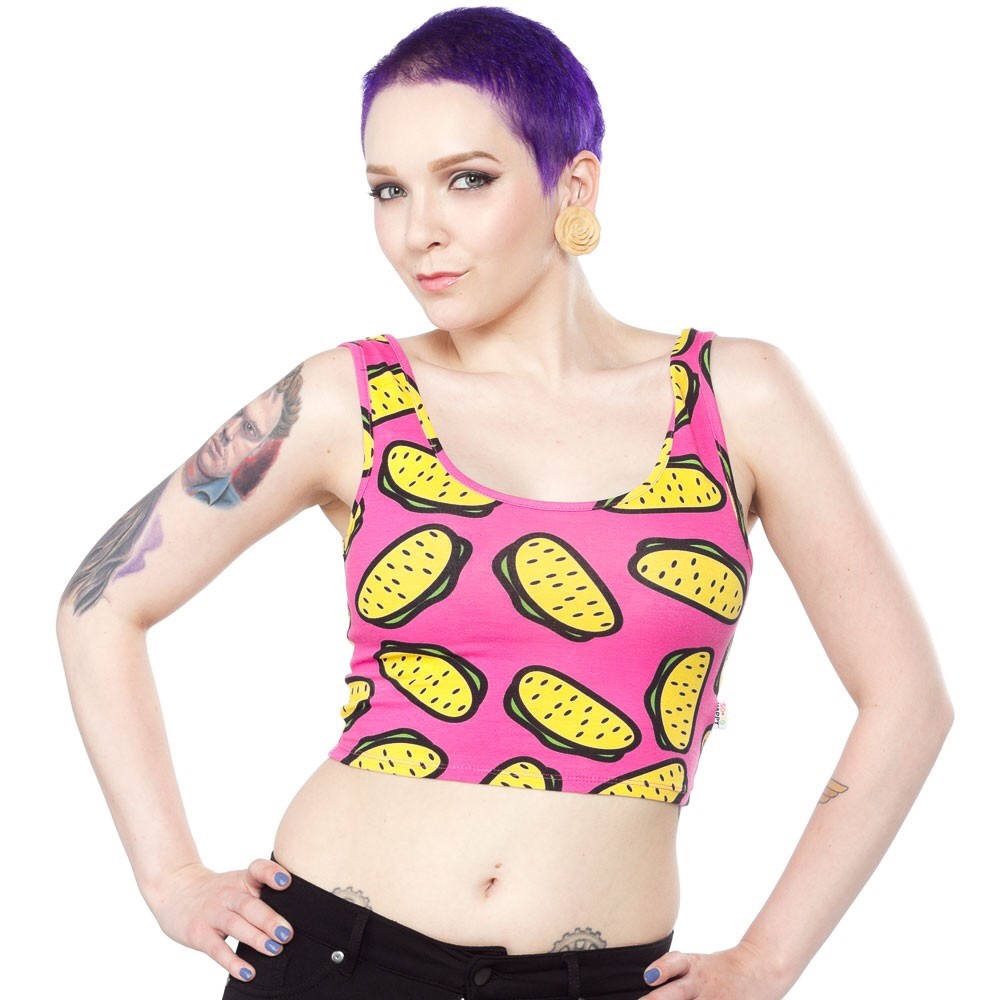 Iron fist x So So happy taco crop tank