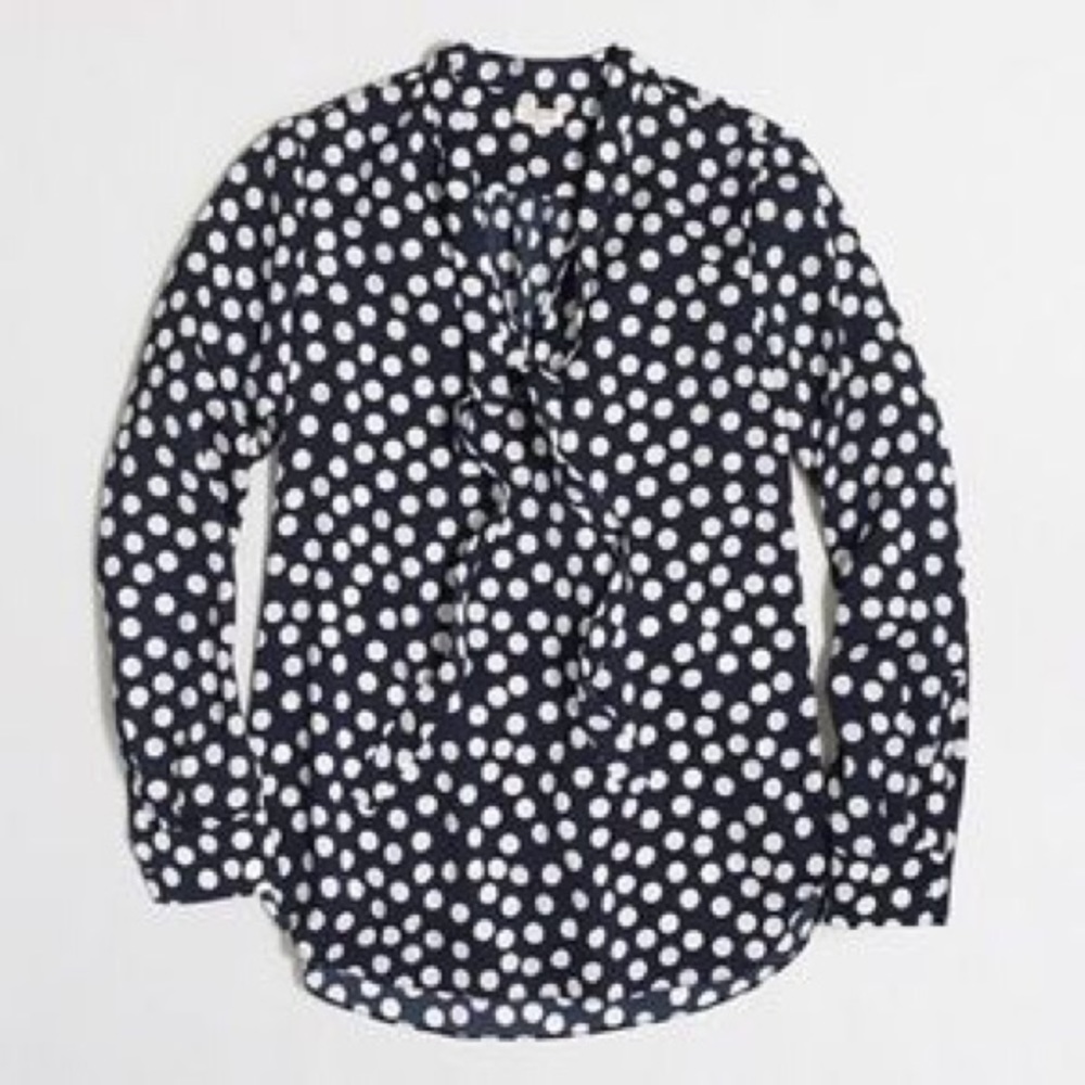 J Crew Factory Polka Dot Blouse