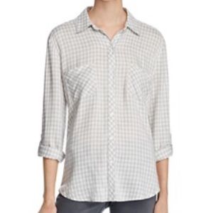Soft Joie Grey Checkered Shirt
