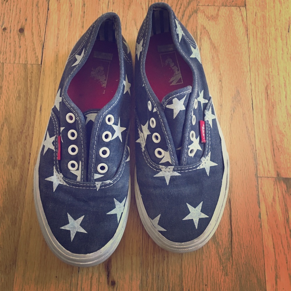 Kids vans red, white and blue 3