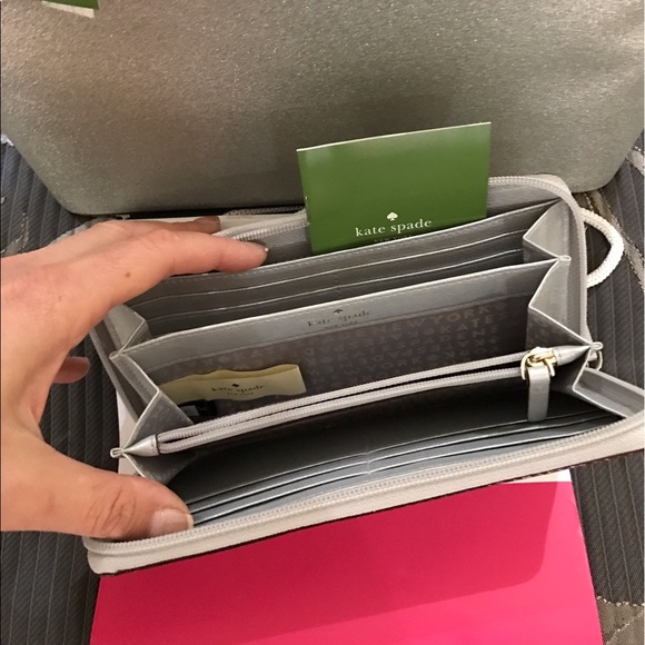 FINAL PRICE Kate Spade ♠️ silver tote, wallet nwt - Picture 6 of 6