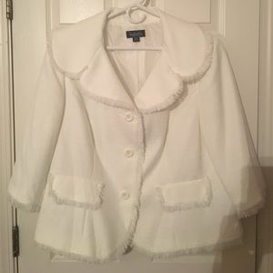 22W White Woven Jacket NWOT