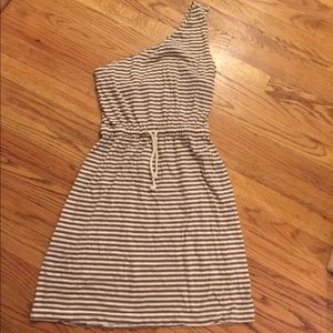 Echo stripped one shoulder dress