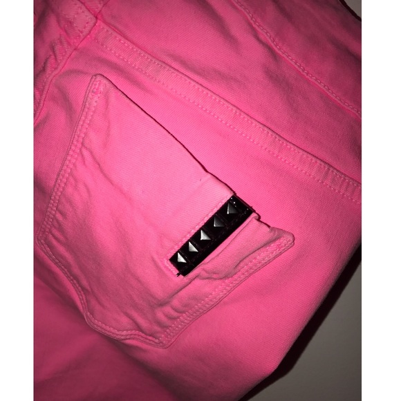 Black Orchid Hot Pink Denim Pants - Picture 3 of 3