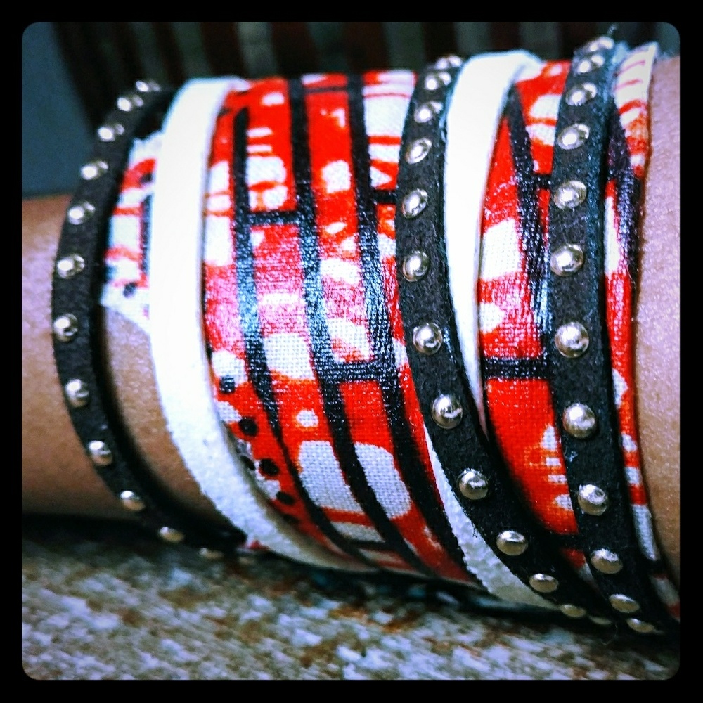 BanglesGirl summer leather Cuff