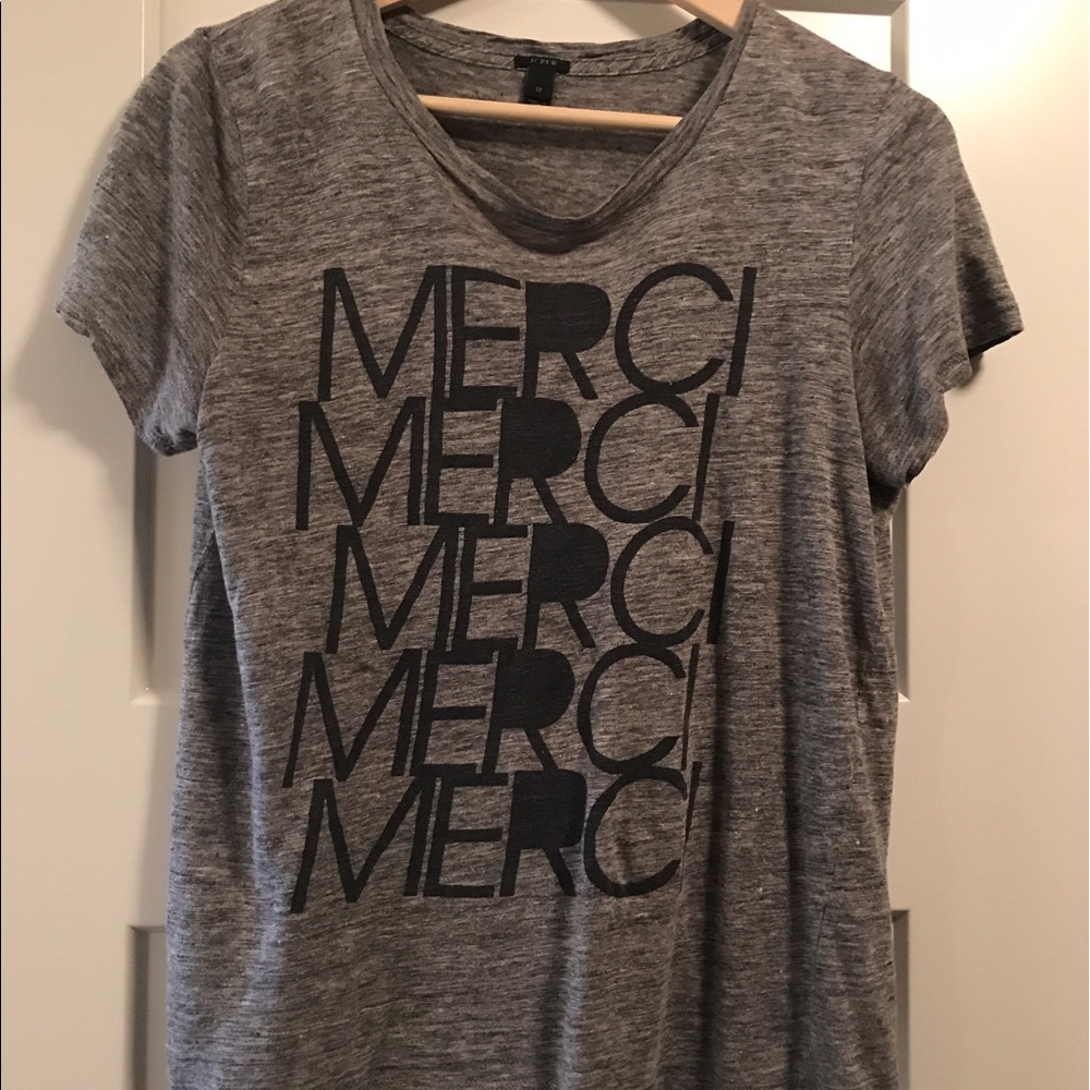 Medium gray J Crew printed tee
