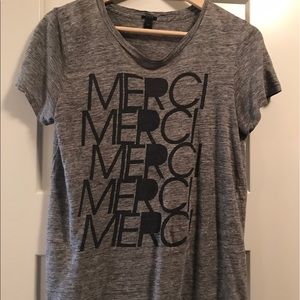 Medium gray J Crew printed tee