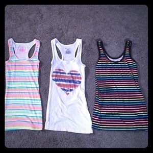 Three tank tops