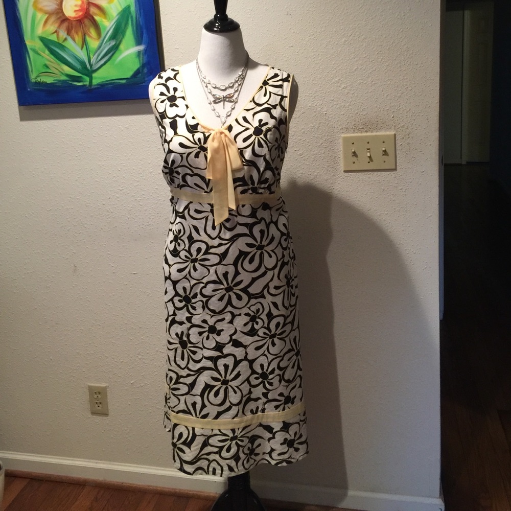 CATO Yellow, Black, & White Dress Sz 16W
