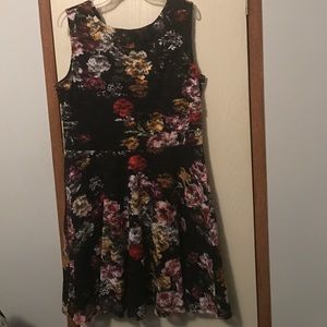 Lace Floral Skater Dress