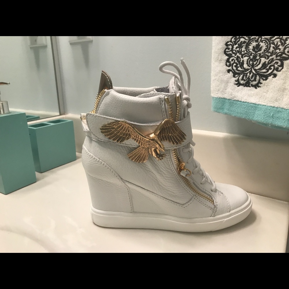 Giuseppe Zanotti Leather sneaker wedge