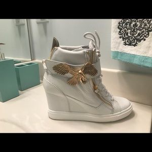 Giuseppe Zanotti Leather sneaker wedge