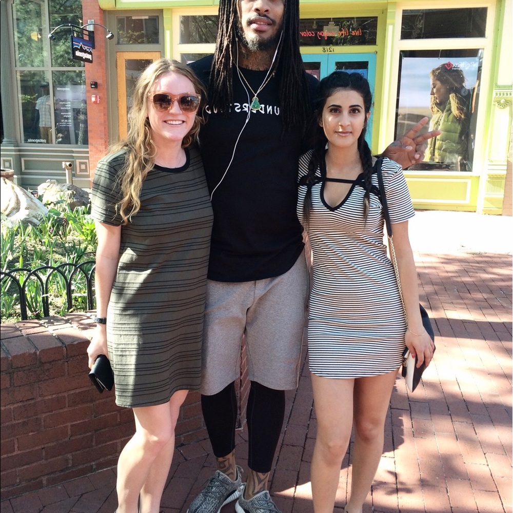 FOREVER 21 Striped Tee Shirt Dress