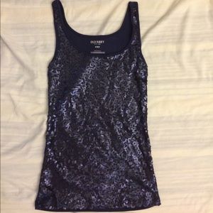 Navy sequined Old Navy tank top