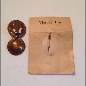 Antique Victory Penny Brooch