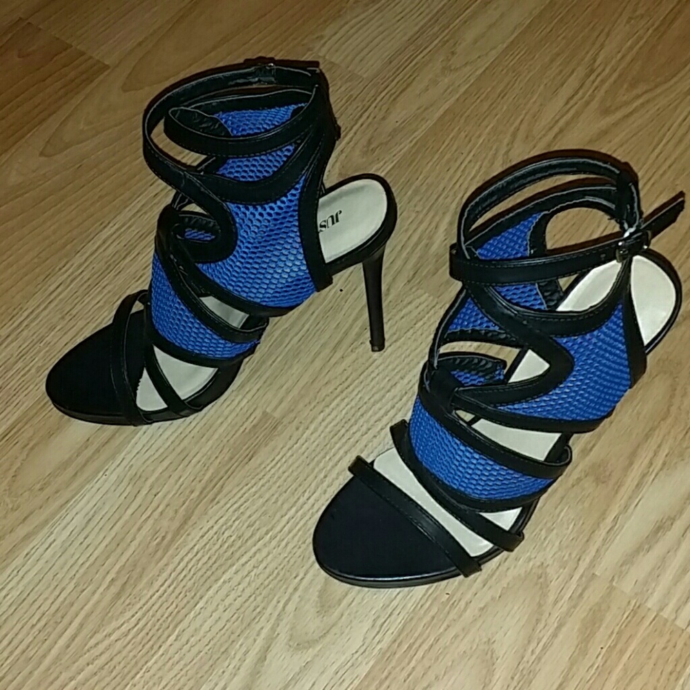 Justfab Mesh strappy heels