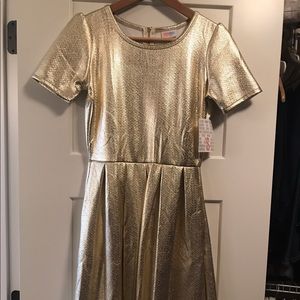 NWT Small LulaRoe Amelia gold elegant collection