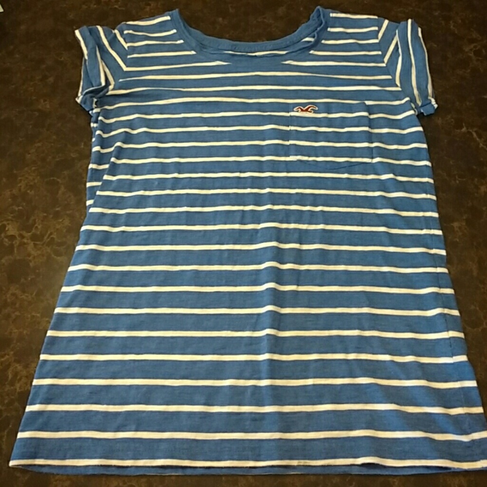 Hollister Blue Striped Tee