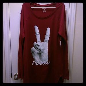 Peace sign Plus size Ladies shirts
