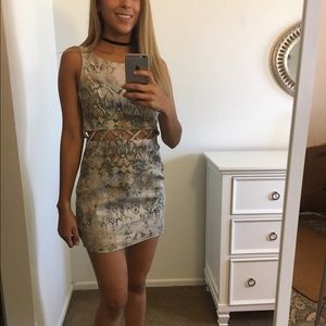 Eyelit printed dress