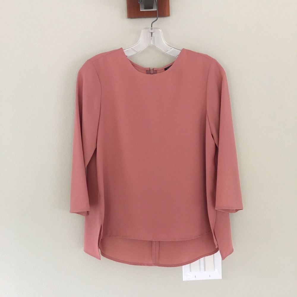 Topshop coral pink blouse