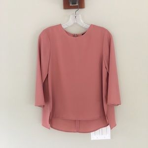Topshop coral pink blouse