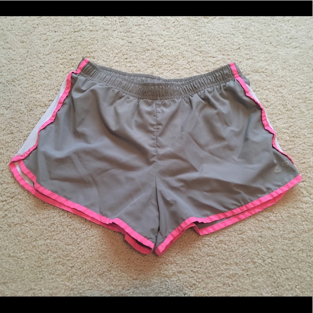 Gray and Pink Running Shorts