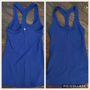 Blue Lululemon tank top
