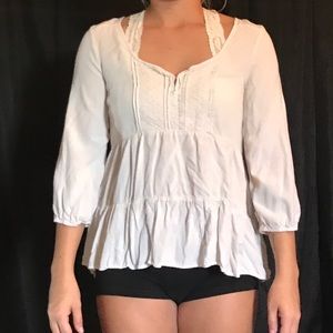 White boho top