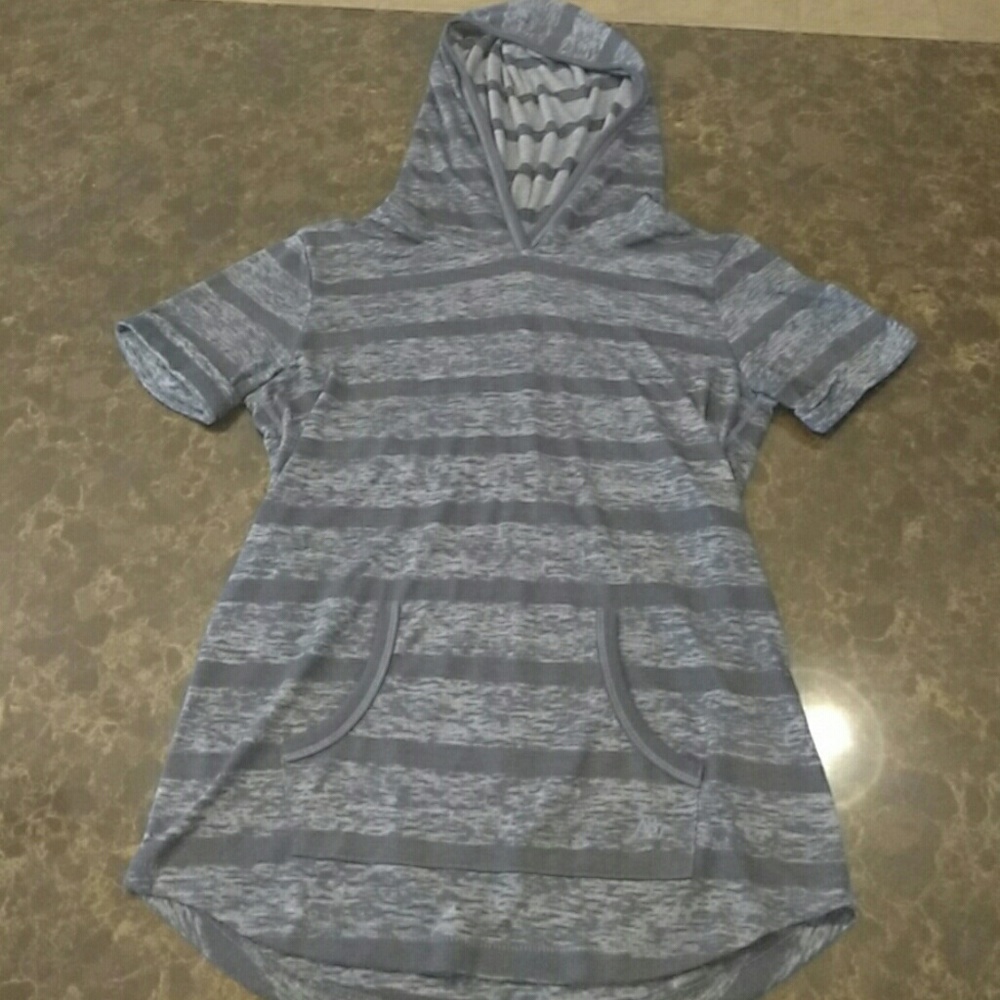 Aeropostale Navy Striped Hooded Tee
