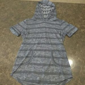 Aeropostale Navy Striped Hooded Tee