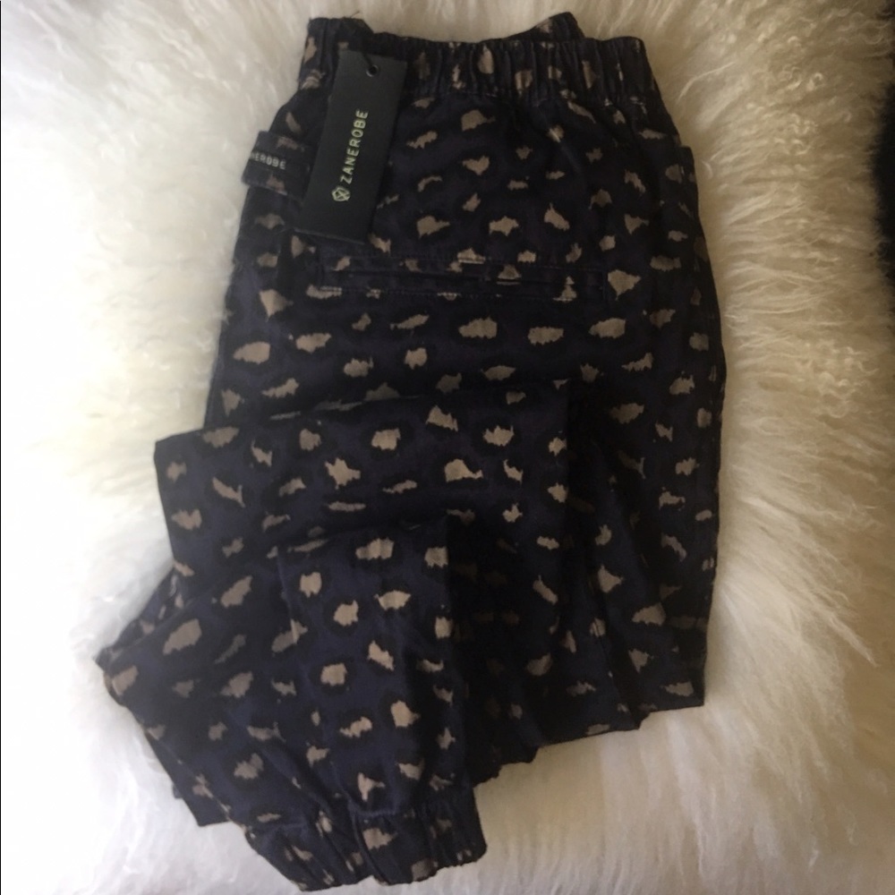 Zanerobe Sureshot Chino Jogger in Navy Leopard