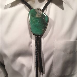 Vintage hand made Native American turquoise bolo