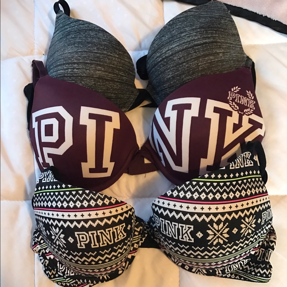 Pink bras