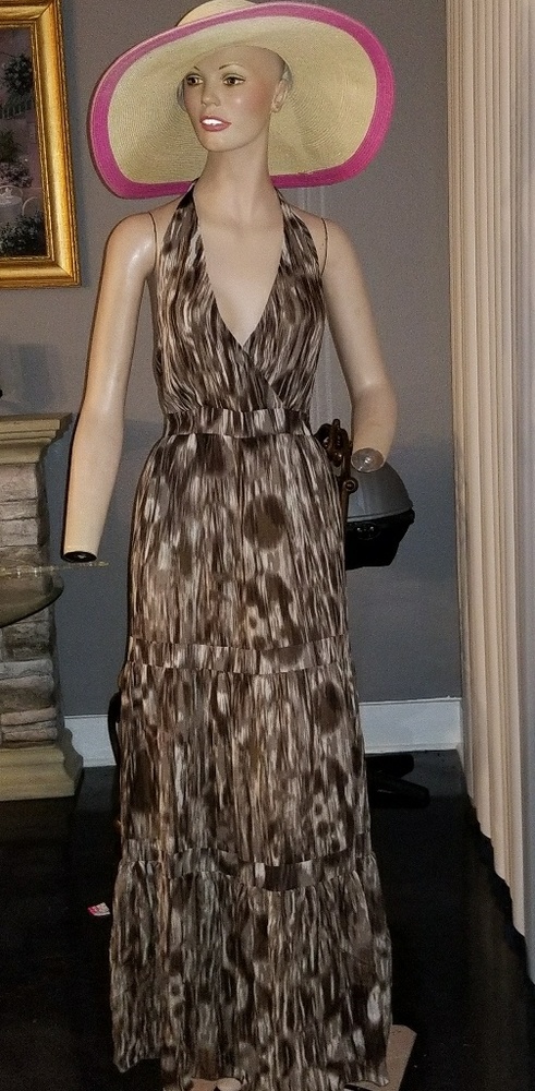 Talbots- halter dress, long, flowey