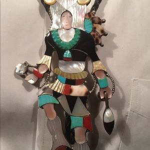 Vintage hand made Native American turquoise bolo