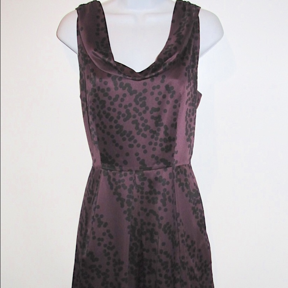 Banana Republic Purple Dotted Tea Dress NWT