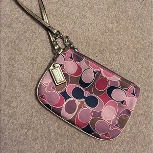 Multicolor Coach Wristlet