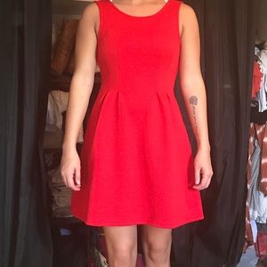 Red skater dress