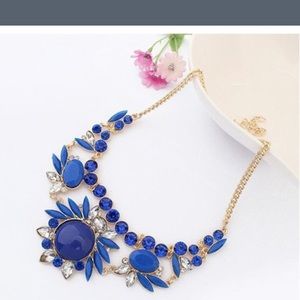 Sapphire blue statement necklace