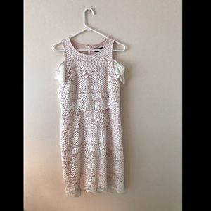 Jessica Simpson Cold Shoulder Dress in White NWOT