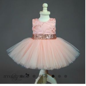 "Itty Bitty Toes" brand little girls party dress