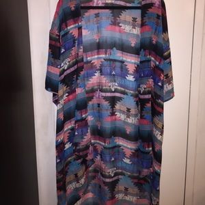 Aztec Print Kimono
