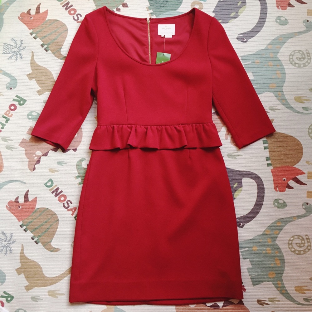 Kate Spade Red peplum Dress