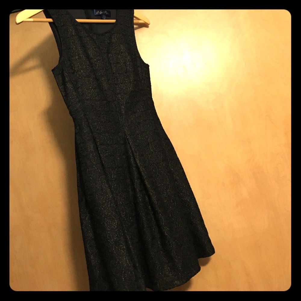 Black with gold accent dress