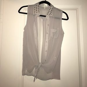 Button down crop top