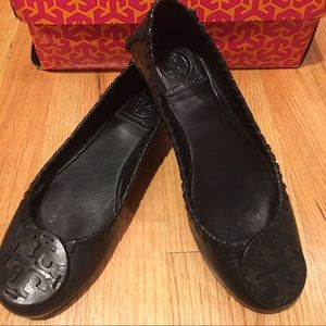 Tory Burch Reva Flats Size 6 Black