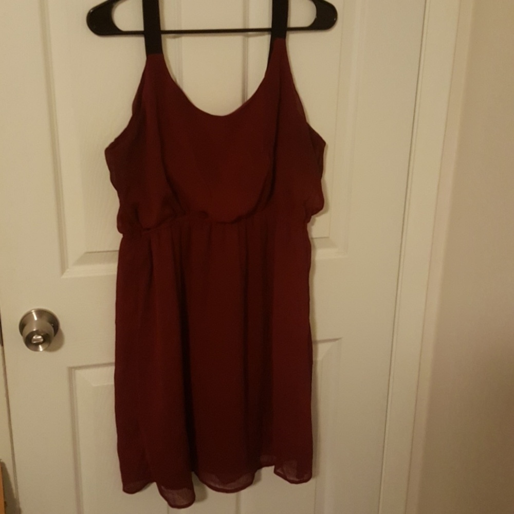 Brick red casual dress