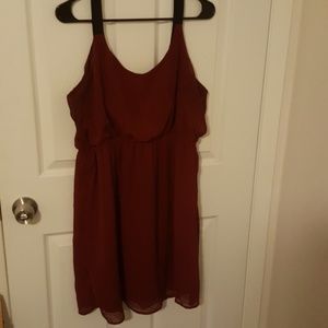 Brick red casual dress